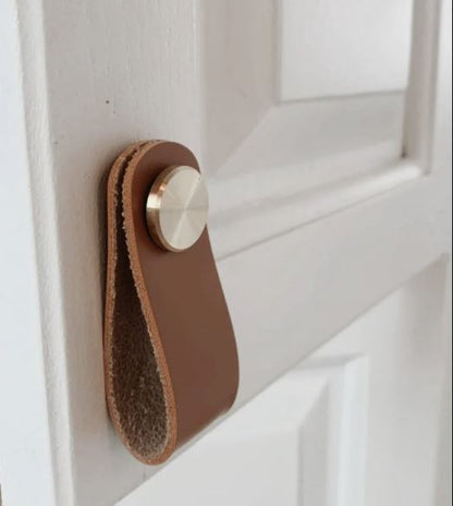 ABVIN Brown Leather Knobs and Handles …