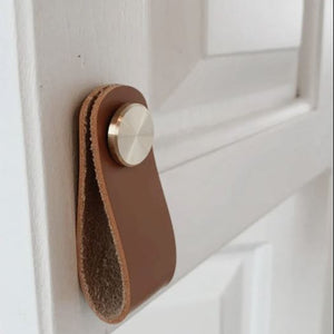 ABVIN Brown Leather Knobs and Handles …