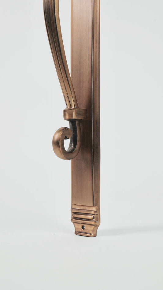 AV-EXP-012 20 inch Pure Brass Vintage Antique Door Plate Handle for Main Door Handles, Pulls for Front Door - 1 pcs