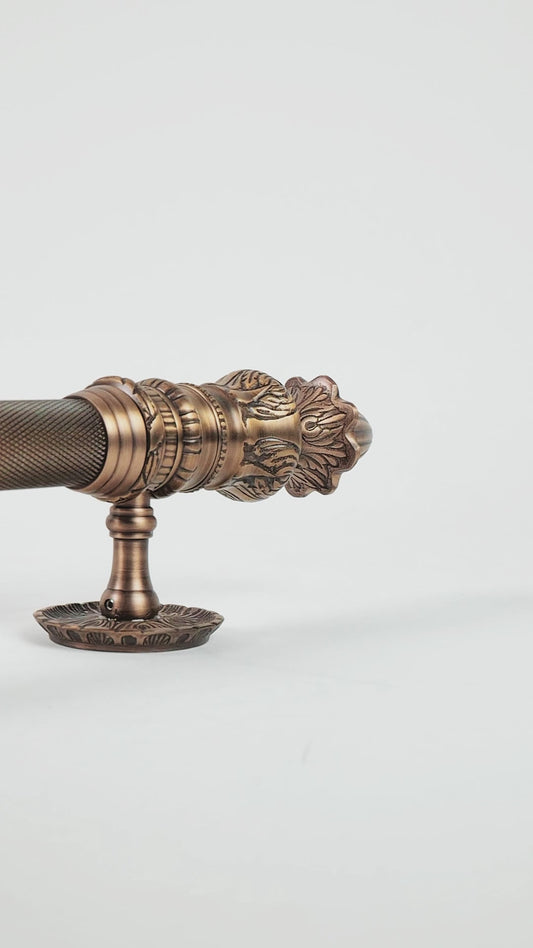 AV-EXP-005 24 inch Pure Brass Vintage Antique Door Handle for Main Door Handles, Pulls for Front Door - 1 pcs