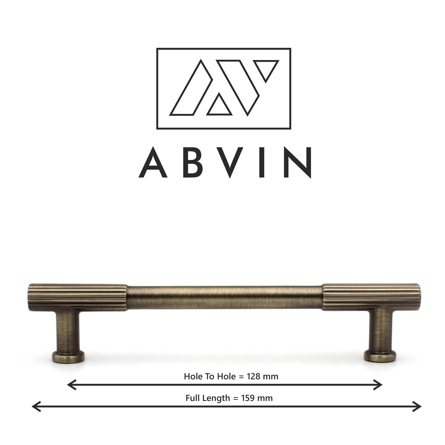 Solid Brass Finish Cabinet Pull Handle – Antique Finish | Modern Bar Handle for Kitchen, Drawer & Wardrobe (1 Pc)