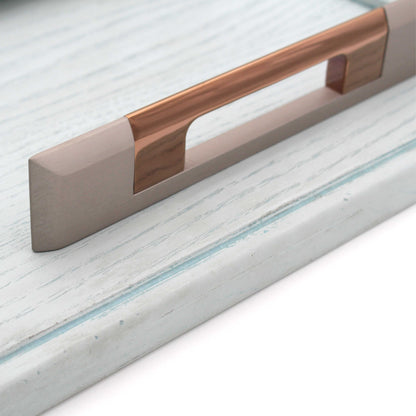 Modern Brush Silver Copper Handles Pulls Cabinet Drawer Dresser Furniture Knob Handle Appliance Pulls - 1 piece