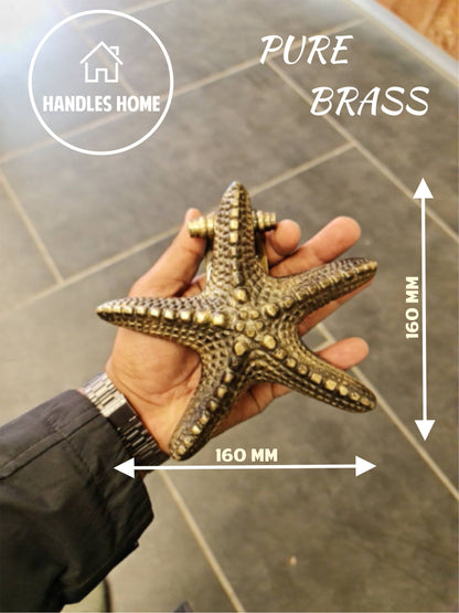 Star Fish Brass Front Door Knocker - 1 piece
