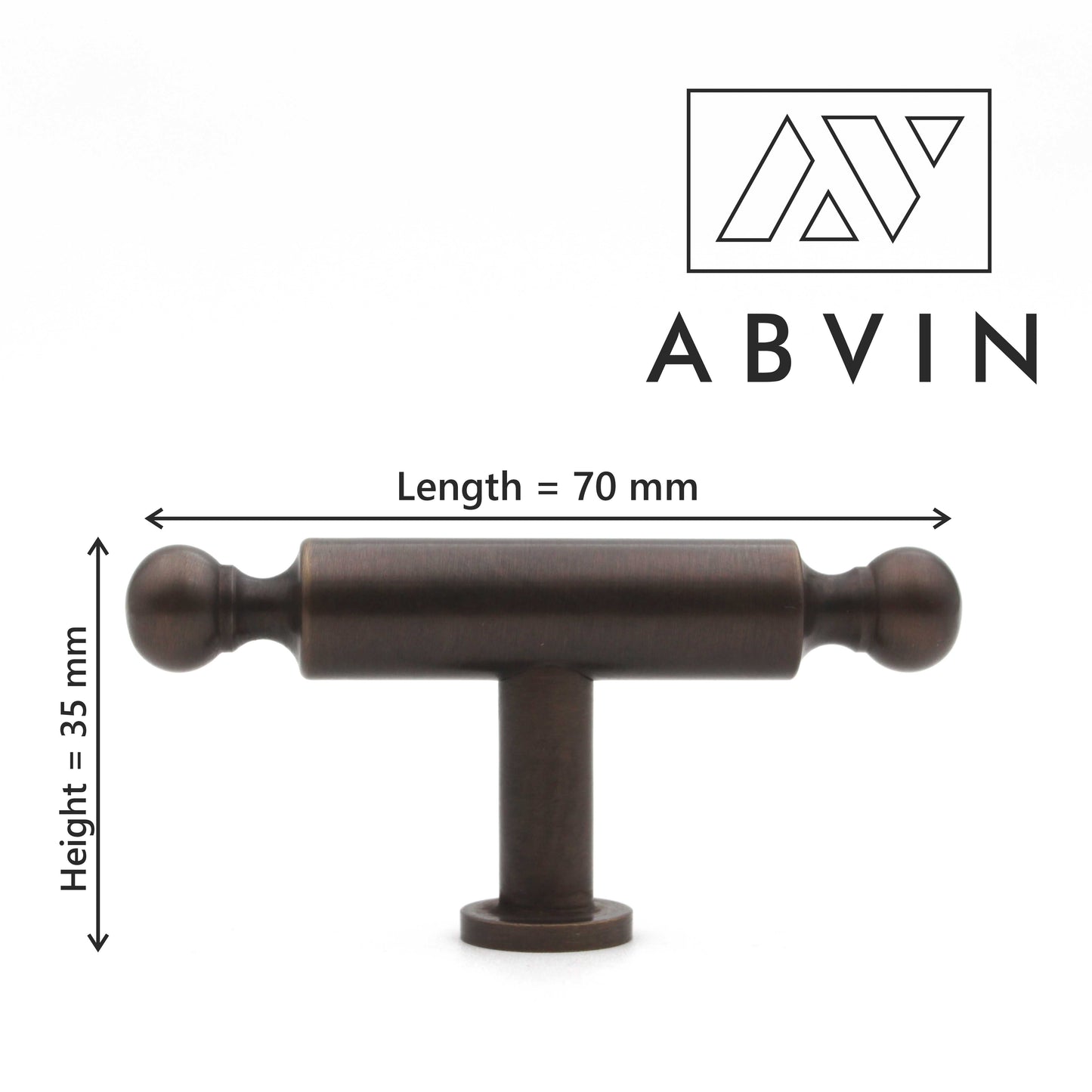 Premium Aged Brass Bar Handle – Solid Brass Cabinet Pull for Drawers & Cupboards