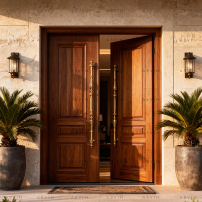 AV-EXP-009 42 inch Pure Brass Vintage Antique Door Handle for Main Door Handles, Pulls for Front Door - 1 pcs