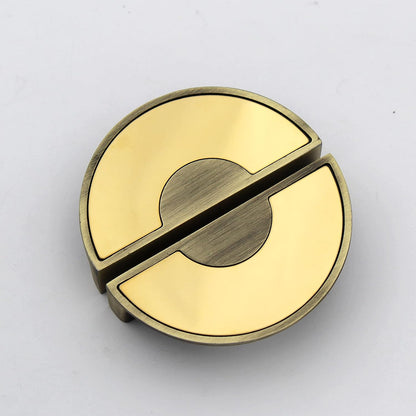 ABVIN 3" Semi Circle Antique Gold Unique Cabinet Beautiful Drawer Knobs, Decorative Dresser Drawer Pulls - 1set…