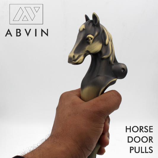 38cm Gold Horse Door Handle for Main Door Handles, Pulls for Front Door - 1 pcs