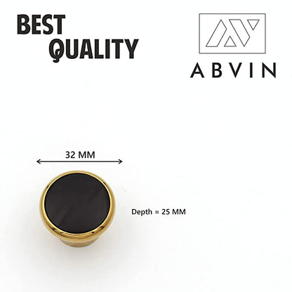 Round Black Gold Knobs Unique Cabinet Pulls, Beautiful Drawer Knobs, Decorative Knobs, Dresser Knobs, Drawer Pulls, Knobs and Pulls - Pack of 1