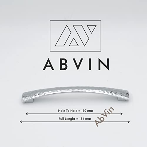 ABVIN Premium Chrome Hammered Bar Handles, Modern Gold Cabinet Hardware, Furniture Pulls for Doors, Cabinets, Cupboards & Drawers ( 1 pcs )