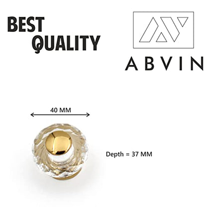 Gold Crystal Round Knobs Unique Cabinet Pulls, Beautiful Drawer Knobs, Decorative Knobs, Dresser Knobs, Drawer Pulls, Knobs and Pulls - 1 pcs