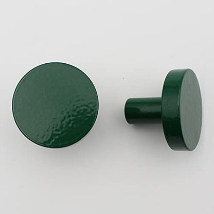 Solid Brass Round Green Knobs for Kitchen Drawer Cabinet Wardrobe knob - Green - 30mm - 1 Pcs