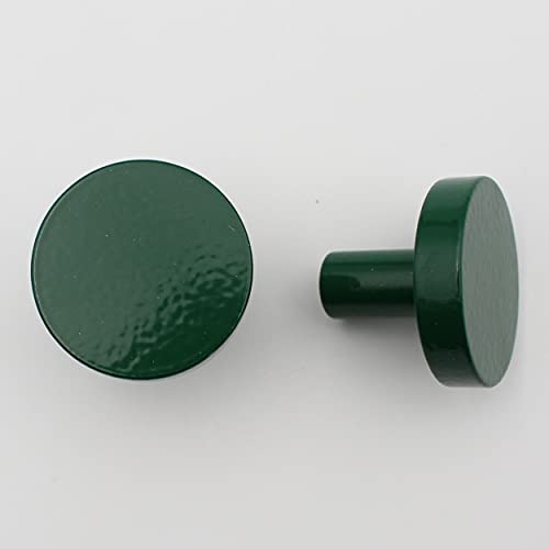 Solid Brass Round Green Knobs for Kitchen Drawer Cabinet Wardrobe knob - Green - 30mm - 1 Pcs