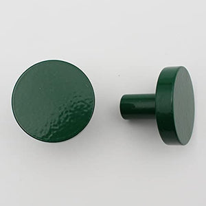 Solid Brass Round Green Knobs for Kitchen Drawer Cabinet Wardrobe knob - Green - 30mm - 1 Pcs