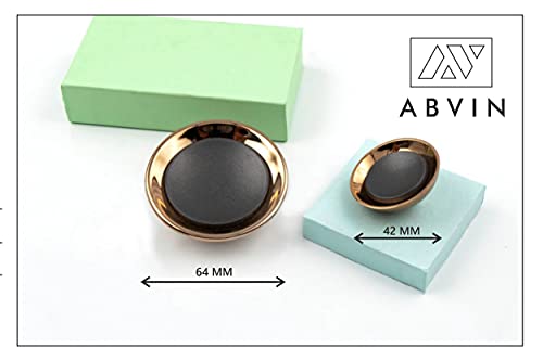 Grey Rosegold Round Knob for Cabinet Drawers - 1 pcs (Large)