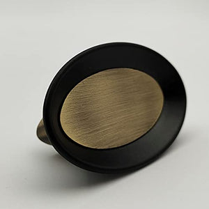 Oval Shape knob - Unique Cabinet Pulls, Beautiful Drawer Knobs, Decorative Knobs, Dresser Knobs, Drawer Pulls, Knobs and Pulls - Chrome White Finish - 1 pcs