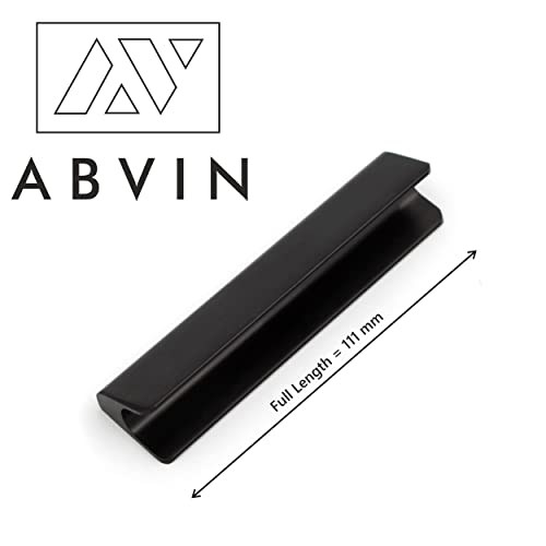 Premium Matt Black Bar Handles, Modern Cabinet Hardware, Furniture Pulls for Doors, Cabinets, Cupboards & Drawers Profile Type - Matt Black ( 1 pcs )