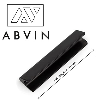 Premium Matt Black Bar Handles, Modern Cabinet Hardware, Furniture Pulls for Doors, Cabinets, Cupboards & Drawers Profile Type - Matt Black ( 1 pcs )