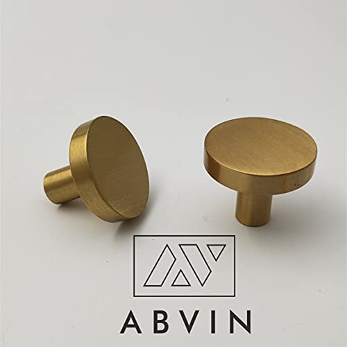 ABVIN Solid Brass Round Knobs Unique Cabinet Pulls Beautiful Drawer Knobs Decorative Knobs Dresser Knobs Drawer Pulls Knobs and Pulls - 1 Pcs