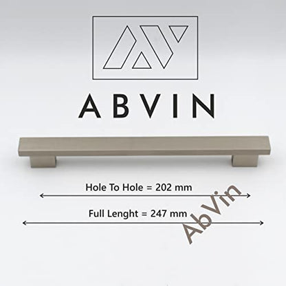 ABVIN Premium Rectangular SS Matt Bar Handles, Modern Gold Cabinet Hardware, Furniture Pulls for Doors, Cabinets, Cupboards & Drawers ( 1 pcs )