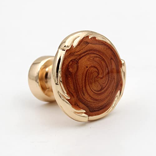 ABVIN Ceramic Brown Gold Cabinet Pulls, Beautiful Drawer Knobs, Decorative Knobs, Dresser Knobs, Drawer Pulls, Knobs and Pulls