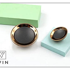 Grey Rosegold Round Knob for Cabinet Drawers - 1 pcs (Large)