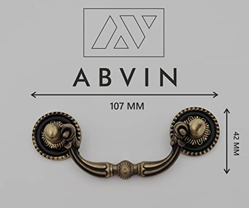 Antique Brass Drop Handle - Unique Cabinet Pulls, Beautiful Drawer Knobs, Decorative Knobs, Dresser Knobs, Drawer Pulls, Knobs and Pulls - Antique Finish - 1 Pcs