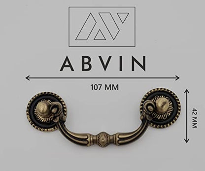 Antique Brass Drop Handle - Unique Cabinet Pulls, Beautiful Drawer Knobs, Decorative Knobs, Dresser Knobs, Drawer Pulls, Knobs and Pulls - Antique Finish - 1 Pcs