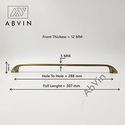 Premium Solid Brass Bar Handles, Modern Gold Cabinet Hardware, Furniture Pulls for Doors, Cabinets, Cupboards & Drawers ( 1 pcs )