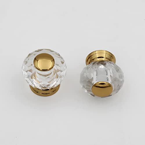 Gold Crystal Round Knobs Unique Cabinet Pulls, Beautiful Drawer Knobs, Decorative Knobs, Dresser Knobs, Drawer Pulls, Knobs and Pulls - 1 pcs