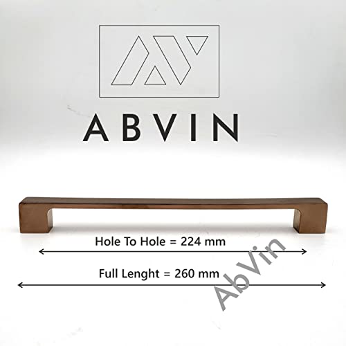 ABVIN Premium PVD Rosegold Bar Handles, Modern Gold Cabinet Hardware, Furniture Pulls for Doors, Cabinets, Cupboards & Drawers ( 1 pcs )
