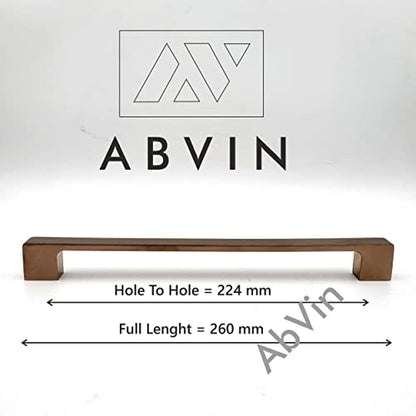ABVIN Premium PVD Rosegold Bar Handles, Modern Gold Cabinet Hardware, Furniture Pulls for Doors, Cabinets, Cupboards & Drawers ( 1 pcs )
