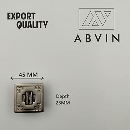 ABVIN Modern Square knobs for Drawers , knobs for Cabinet - SS Finish - pcs