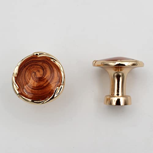 ABVIN Ceramic Brown Gold Cabinet Pulls, Beautiful Drawer Knobs, Decorative Knobs, Dresser Knobs, Drawer Pulls, Knobs and Pulls
