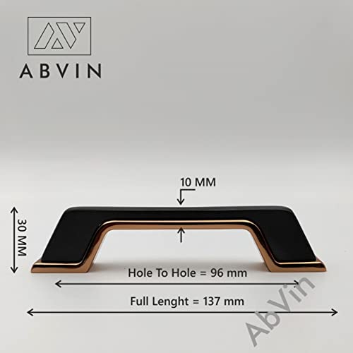 Grey Gold Handles, Modern Cabinet Hardware, Furniture Pulls for Doors, Cabinets, Cupboards & Drawers ( 1 pcs )