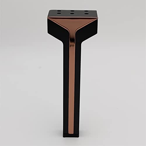 Rosegold Black Metal Furniture 6" Legs, Modern Style Coffee Table Sofa Feet Kitchen Table Legs Bathroom Cabinet Cupboard Feet, ABVIN Furniture Hardware ( 1 Piece )