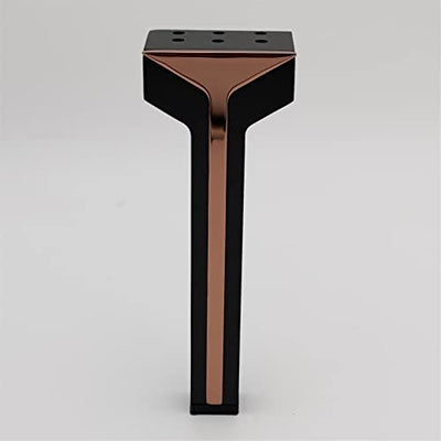 Rosegold Black Metal Furniture 6" Legs, Modern Style Coffee Table Sofa Feet Kitchen Table Legs Bathroom Cabinet Cupboard Feet, ABVIN Furniture Hardware ( 1 Piece )