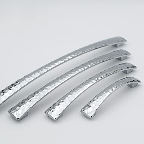 ABVIN Premium Chrome Hammered Bar Handles, Modern Gold Cabinet Hardware, Furniture Pulls for Doors, Cabinets, Cupboards & Drawers ( 1 pcs )