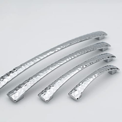 ABVIN Premium Chrome Hammered Bar Handles, Modern Gold Cabinet Hardware, Furniture Pulls for Doors, Cabinets, Cupboards & Drawers ( 1 pcs )