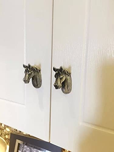 Horse Antique knobs for cabinets - Antique Finish - 1 pcs