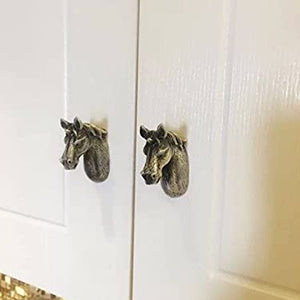Horse Antique knobs for cabinets - Antique Finish - 1 pcs