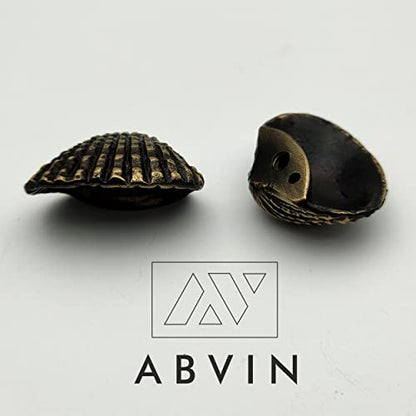 ABVIN Solid Antique Brass Shell Knobs Unique Drawer Cabinet Pulls Beautiful Decorative Dresser Knobs Pulls - ABVIN003 - 1 Pcs
