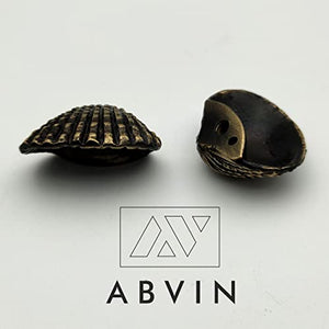 ABVIN Solid Antique Brass Shell Knobs Unique Drawer Cabinet Pulls Beautiful Decorative Dresser Knobs Pulls - ABVIN003 - 1 Pcs
