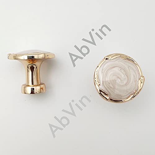 Ceramic Gold Knobs for Kitchen Drawers Cabinet knob - 30 mm - 1 Pcs