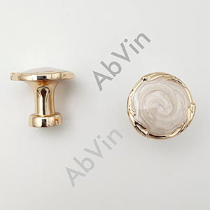 Ceramic Gold Knobs for Kitchen Drawers Cabinet knob - 30 mm - 1 Pcs