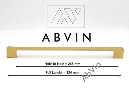 ABVIN Premium PVD Gold Bar Handles, Modern Gold Cabinet Hardware, Furniture Pulls for Doors, Cabinets, Cupboards & Drawers ( 1 pcs )