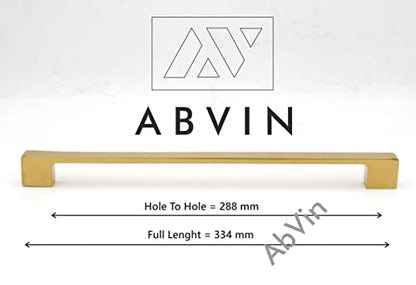 ABVIN Premium PVD Gold Bar Handles, Modern Gold Cabinet Hardware, Furniture Pulls for Doors, Cabinets, Cupboards & Drawers ( 1 pcs )