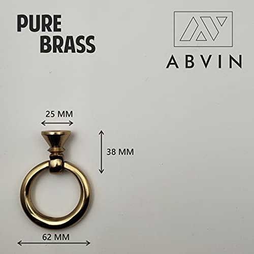 ABVIN Golden Solid Brass Drop Pull - Latkan - Unique Cabinet Pulls, Beautiful Drawer Knobs, Decorative Knobs, Dresser Knobs, Drawer Pulls, Knobs and Pulls - 1 Pcs