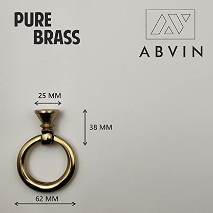 ABVIN Golden Solid Brass Drop Pull - Latkan - Unique Cabinet Pulls, Beautiful Drawer Knobs, Decorative Knobs, Dresser Knobs, Drawer Pulls, Knobs and Pulls - 1 Pcs