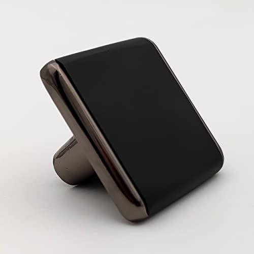 Grey Black Square Knobs Unique Cabinet Pulls, Beautiful Drawer Knobs, Decorative Knobs, Dresser Knobs, Drawer Pulls, Knobs and Pulls - 1 pcs