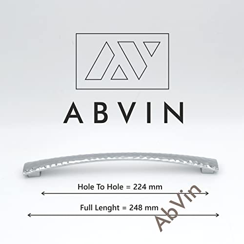 ABVIN Premium Chrome Hammered Bar Handles, Modern Gold Cabinet Hardware, Furniture Pulls for Doors, Cabinets, Cupboards & Drawers ( 1 pcs )